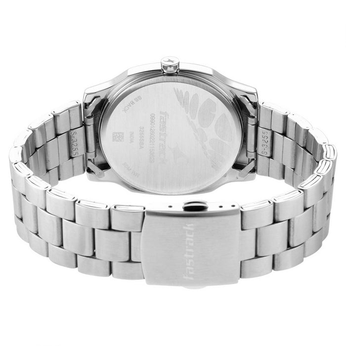 Fastrack Men's Quartz Watch with Analog Display and Stainless Steel Bracelet 3255SM01