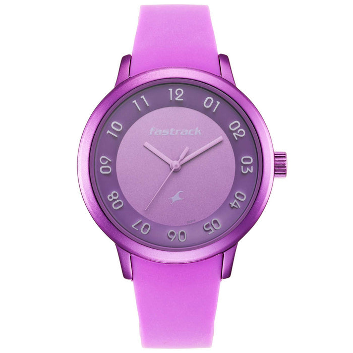 Fastrack Pop Colour Analog Purple Dial Women's Watch-68025AP01/68025AP01, Purple, strap