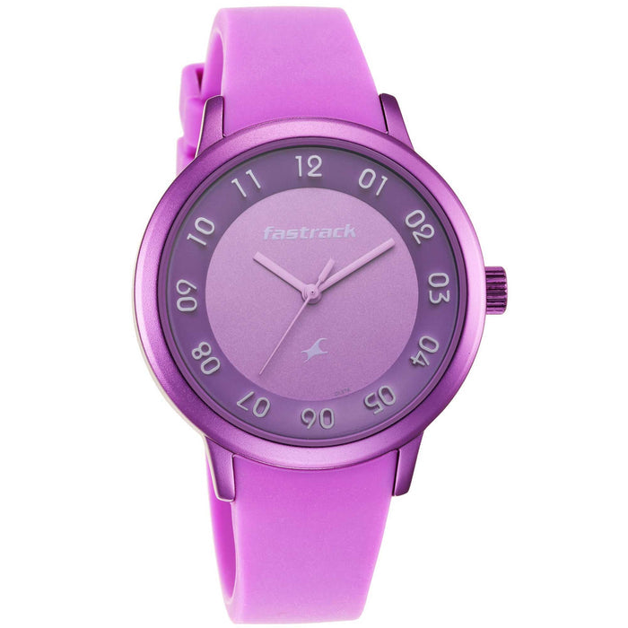 Fastrack Pop Colour Analog Purple Dial Women's Watch-68025AP01/68025AP01, Purple, strap