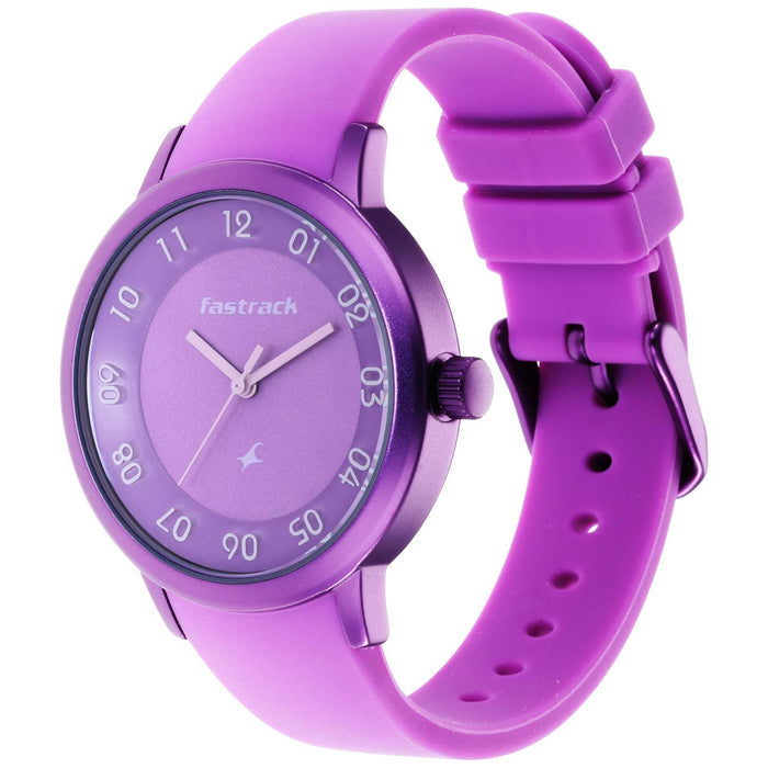 Fastrack Pop Colour Analog Purple Dial Women's Watch-68025AP01/68025AP01, Purple, strap