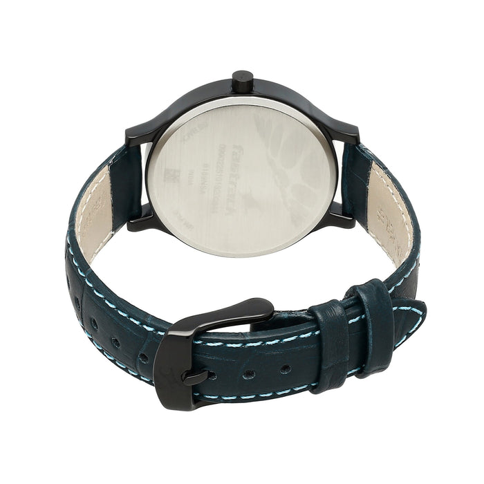 Fastrack Road Trip Blue Dial Leather Strap Watch 6189NL03