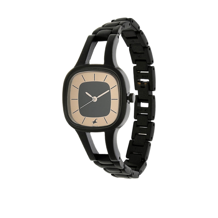 Fastrack Rose Gold Dial Analog Watch For Women -NR6147NM01, rose gold, free size, Classic