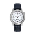 Fastrack Silver Dial Black Leather Strap Watch 6060SL01