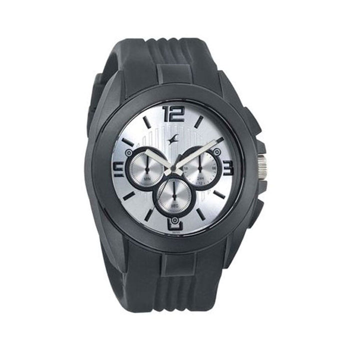 Fastrack Silver Dial Chronograph Watch for Men 38001PP01