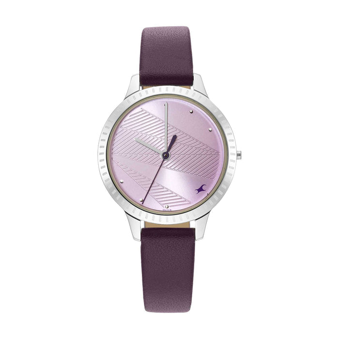 Fastrack Stunners 3.0 Analog Purple Dial Women's Watch-6267SL01, Light Puple, strap