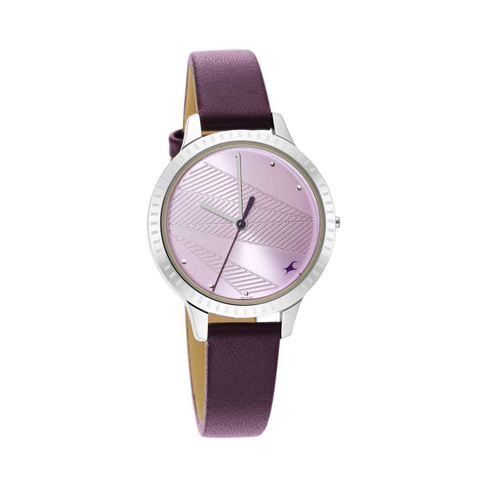 Fastrack Stunners 3.0 Analog Purple Dial Women's Watch-6267SL01, Light Puple, strap