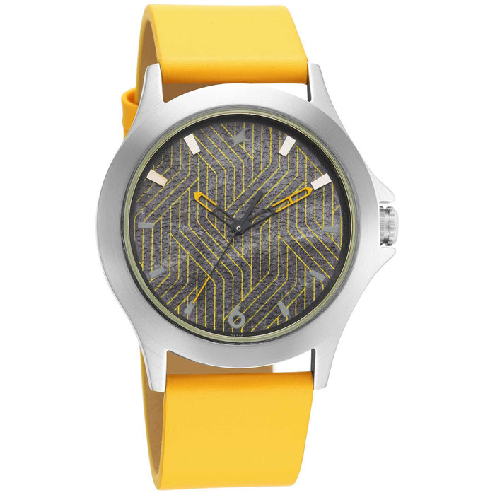 Fastrack Stunners Multicolour Dial Yellow Leather Strap Watch 3220SL03