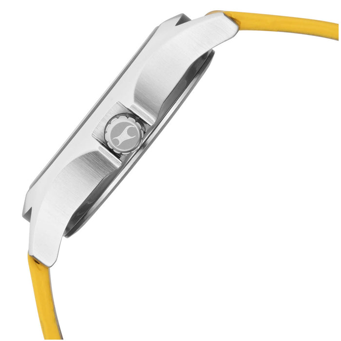 Fastrack Stunners Multicolour Dial Yellow Leather Strap Watch 3220SL03