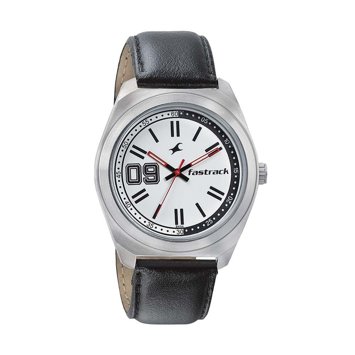 Fastrack Varsity White Dial Analog Watch for Men 3174SL02