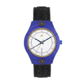 Fastrack White Dial Black Denim Strap Watch 6178AL01