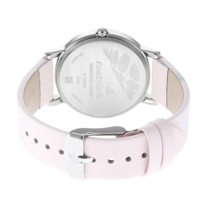 Fastrack Women Leather Pink Dial Analog Watch -Nr6172Sl03, Band Color-Pink
