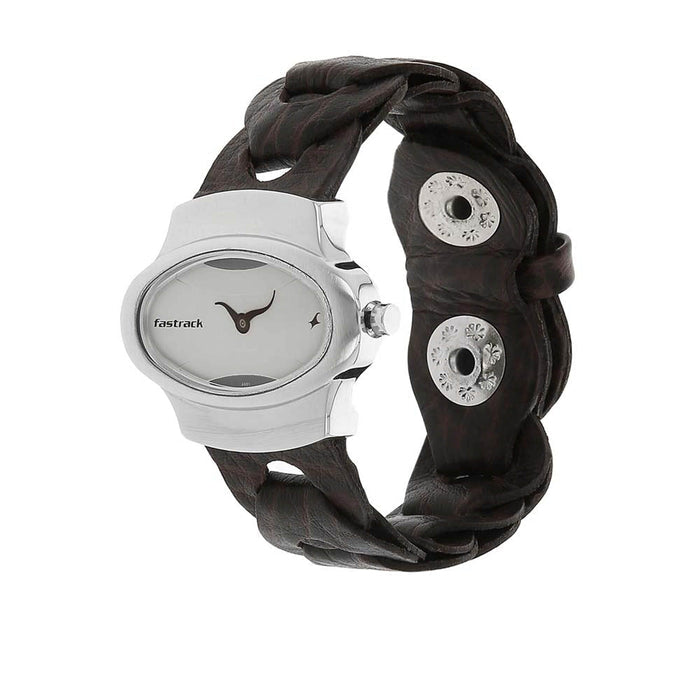 Fastrack Women White Analogue Watch NK6004SL01