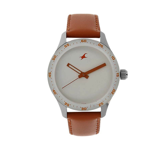 Fastrack Womens Quartz Watch, Analog Display and Leather Strap - T6078SL04