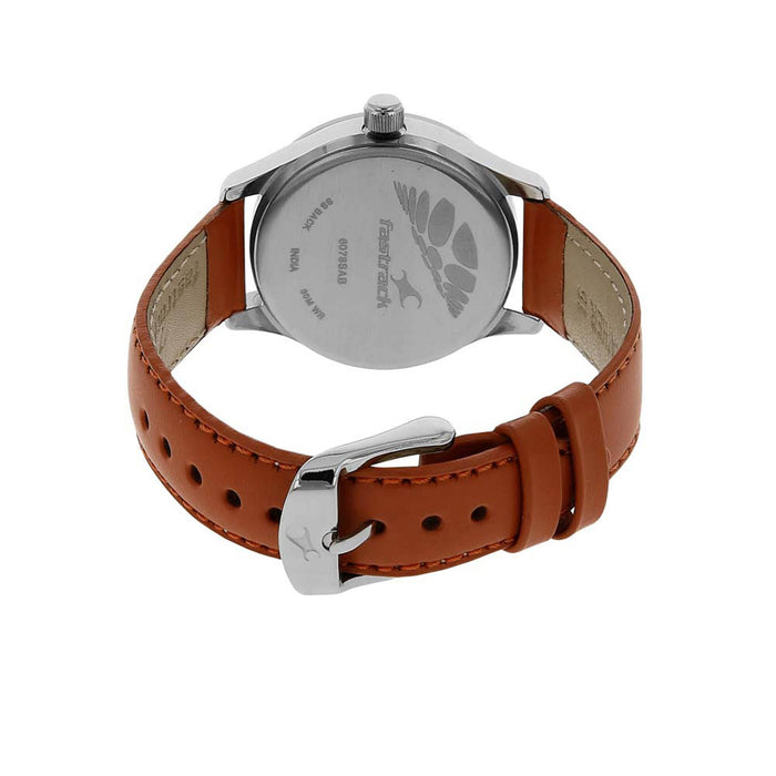 Fastrack Womens Quartz Watch, Analog Display and Leather Strap - T6078SL04