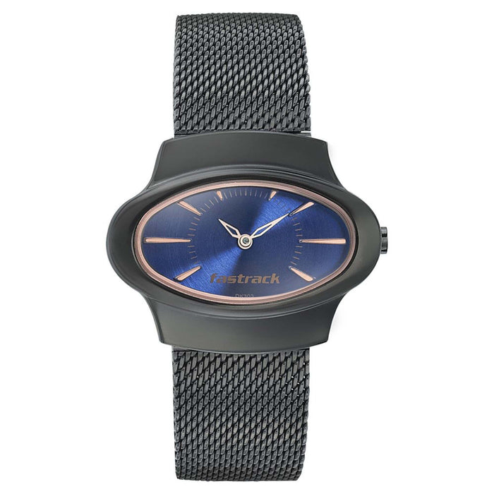 Fastrack Women's Quartz Watch with Analog Display and Stainless Steel Bracelet 6004QM01