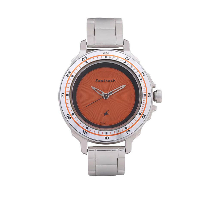 Fastrack Women's Quartz Watch with Analog Display and Stainless Steel Bracelet 6135SM02