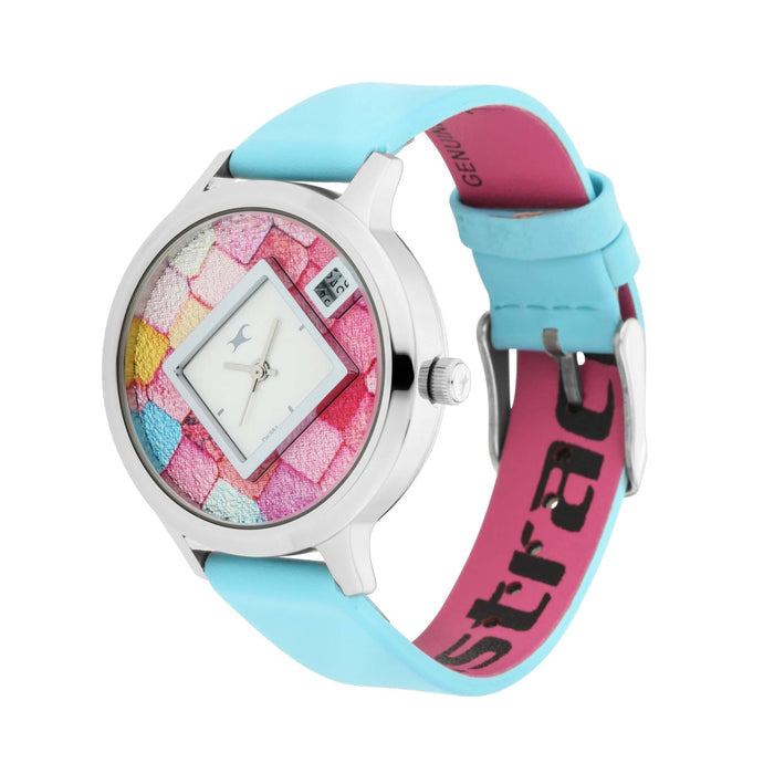 Fastrack x Ananya Panday - Fit Out Analog Blue Dial Women's Watch 6210SL01/NN6210SL01/NP6210SL01, Aqua Blue, Analog Watch