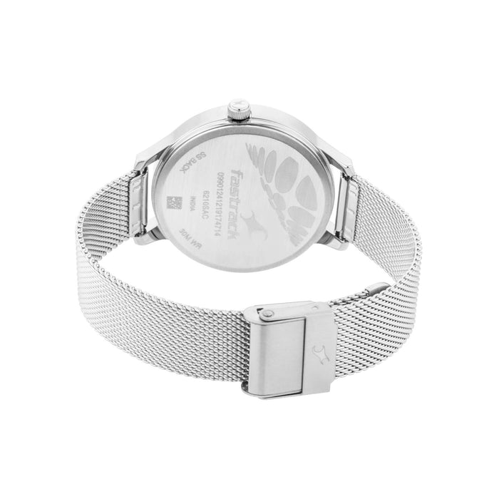 Fastrack x Ananya Panday-Fit Out Analog Blue Dial Women's Watch-NN6210SM03/NP6210SM03, Steel, strap