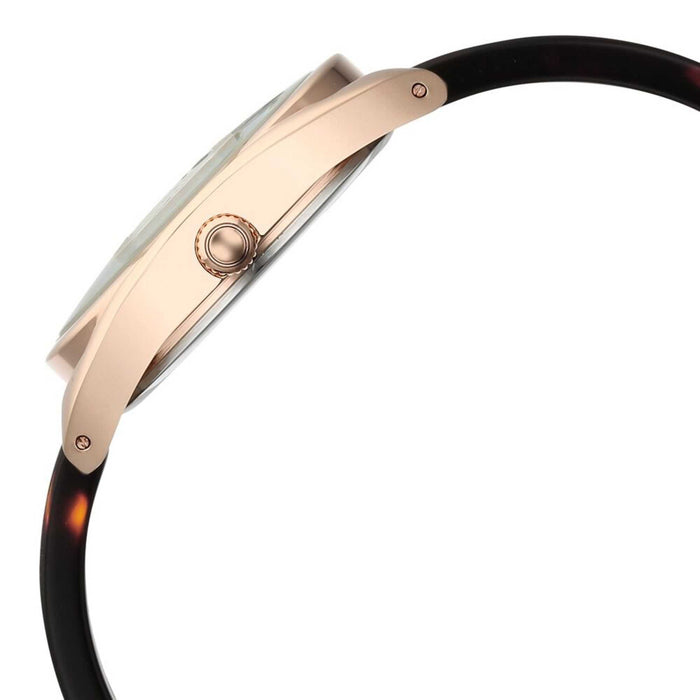 Fastrack Younique Quartz Analog Mother Of Pearl Dial Acetate And Metal Strap Watch For Girls