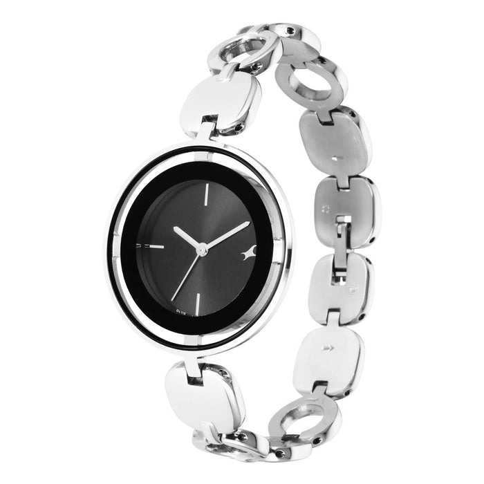 Glitch Silver Dial Silver Brass Strap Watch 6237SM01