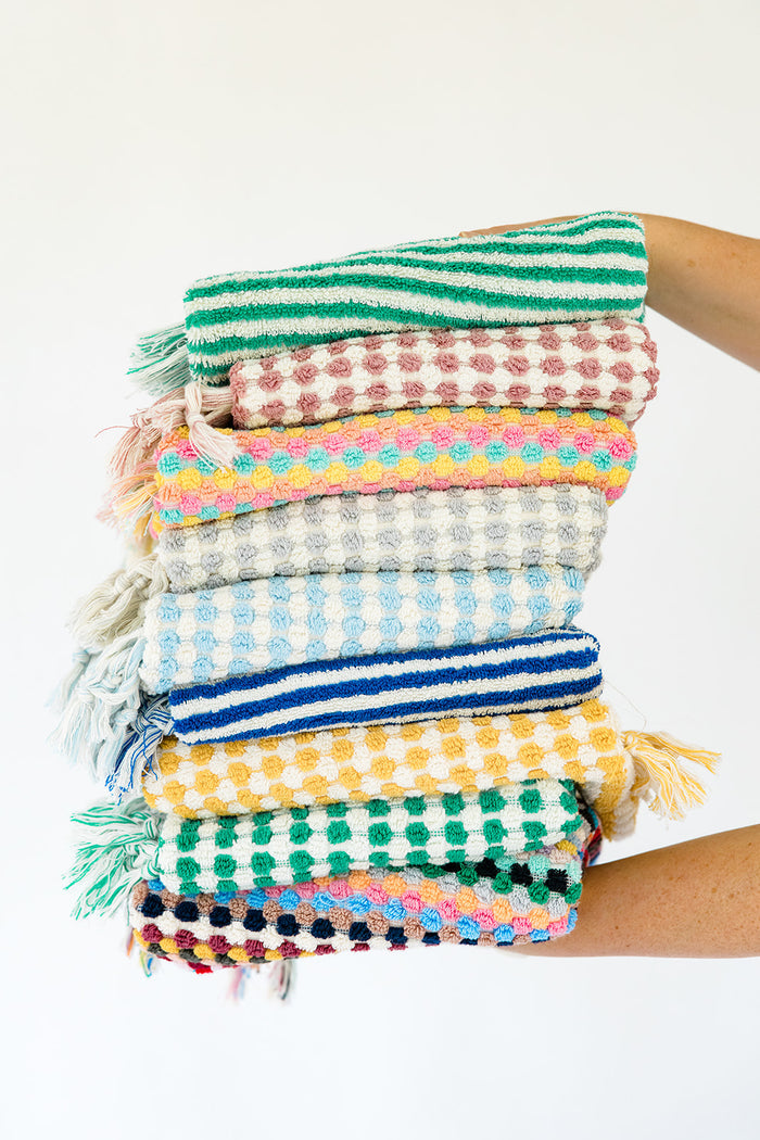 Grey Pom Pom Hand Towel
