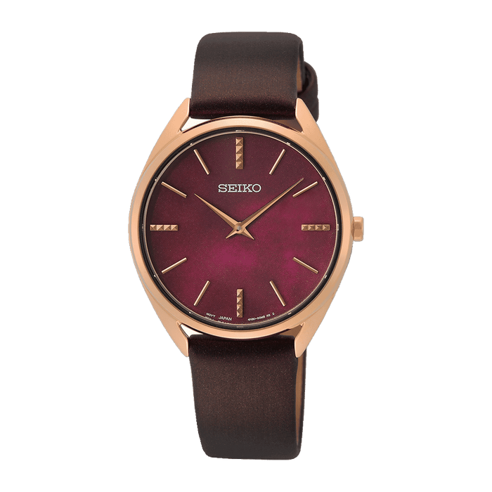 Ladies Dress Watch - SWR082P1, Brown pink, strap