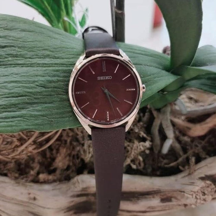 Ladies Dress Watch - SWR082P1, Brown pink, strap