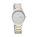 Lagan - White Dial Metal Strap