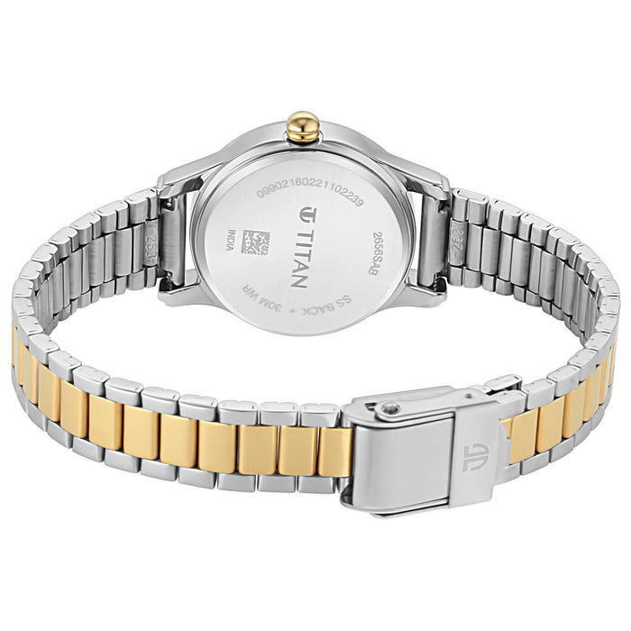 Lagan Silver Dial Metal Strap Watch