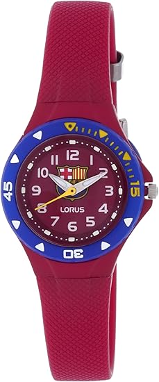 Lorus Barça Mens Analog Quartz Watch With Rubber Bracelet R2359Gx9