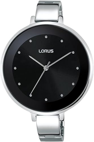 Lorus Black dial stainless steel watch for women RG235LX9