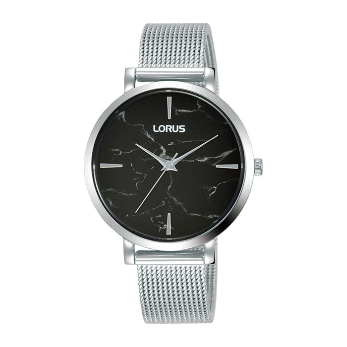 Lorus Black dial stainless steel watch for women RG241SX9
