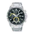 Lorus Black sunray dial stainless steel watch for men RM351jX9