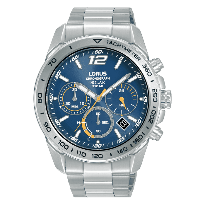 Lorus Chronograph Dark blue dial Stainless Steel Watch for men's RZ511AX9
