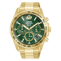 Lorus Chronograph Dark green sunray dial Stainless Steel Watch for men's RZ514AX9