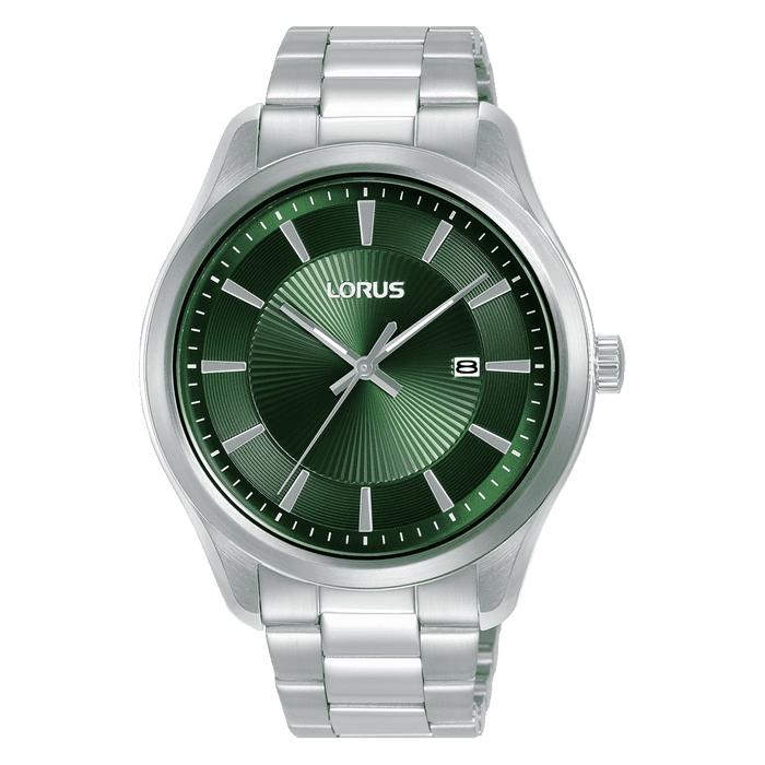 Lorus Classic Dark green dial Stainless steel Strap Watch for men's RH929RX9