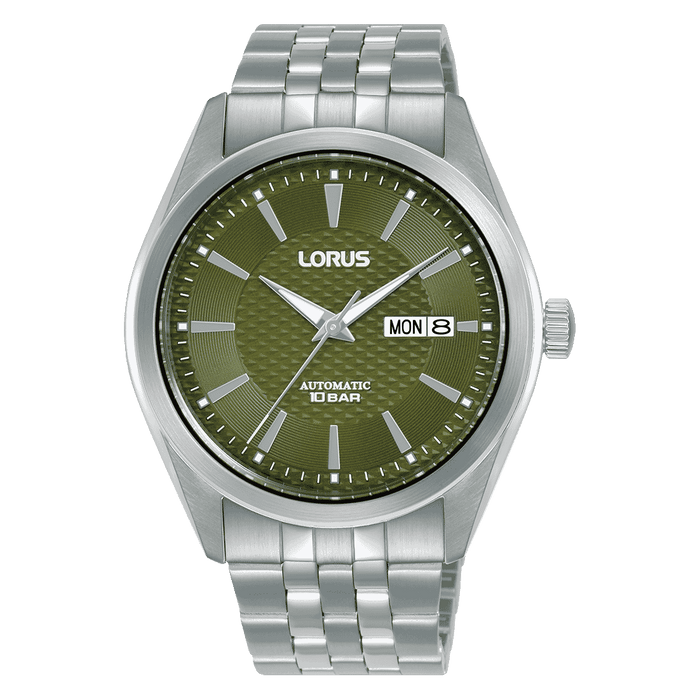 Lorus Classic Dark green sunray dial Stainless steel Strap Watch for men's RL487BX9