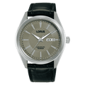 Lorus Classic Grey sunray dial Leather Strap Watch for men's RL489BX9