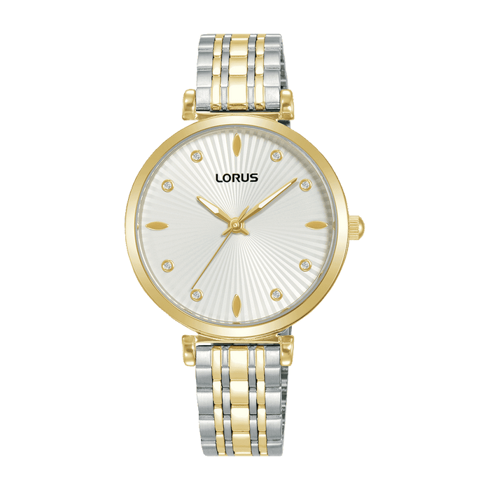 Lorus Classic Stainless steel  Pearl white Dial Watch for women RG262XX9