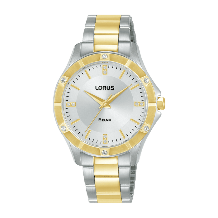 Lorus Classic Stainless steel  White sunray dial Watch for women RG280XX9