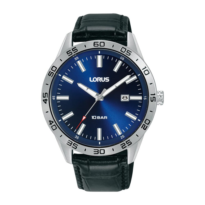 Lorus  Dark blue sunray dial stainless steel watch for men RH953QX9