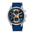 Lorus  Dark blue sunray dial stainless steel watch for men RM357GX9