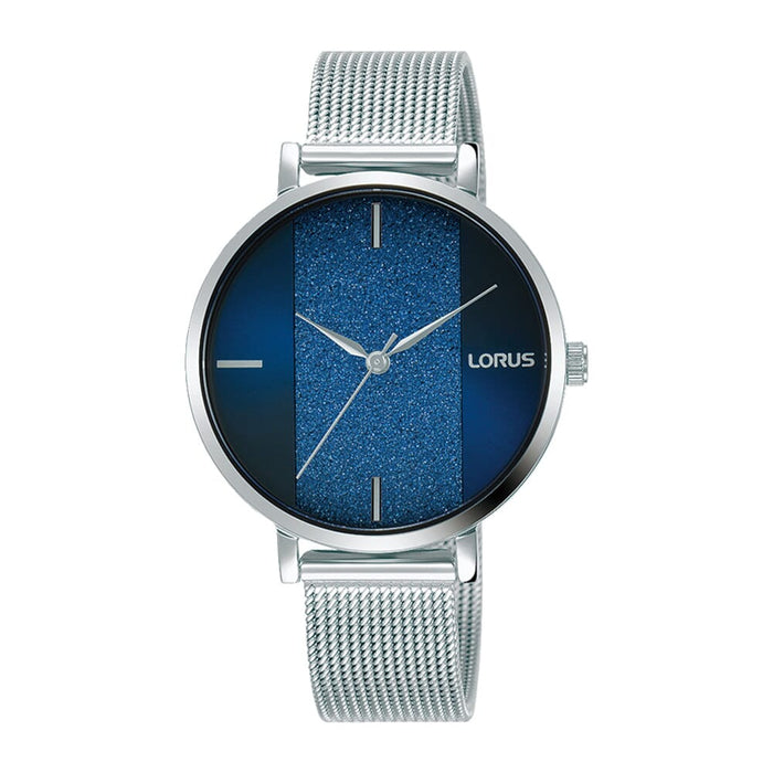 Lorus  Dark blue sunray dial stainless steel watch for women RG215SX9