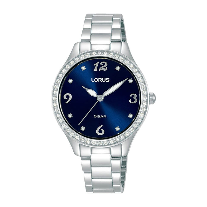 Lorus  Dark blue sunray dial stainless steel watch for women RG235TX9