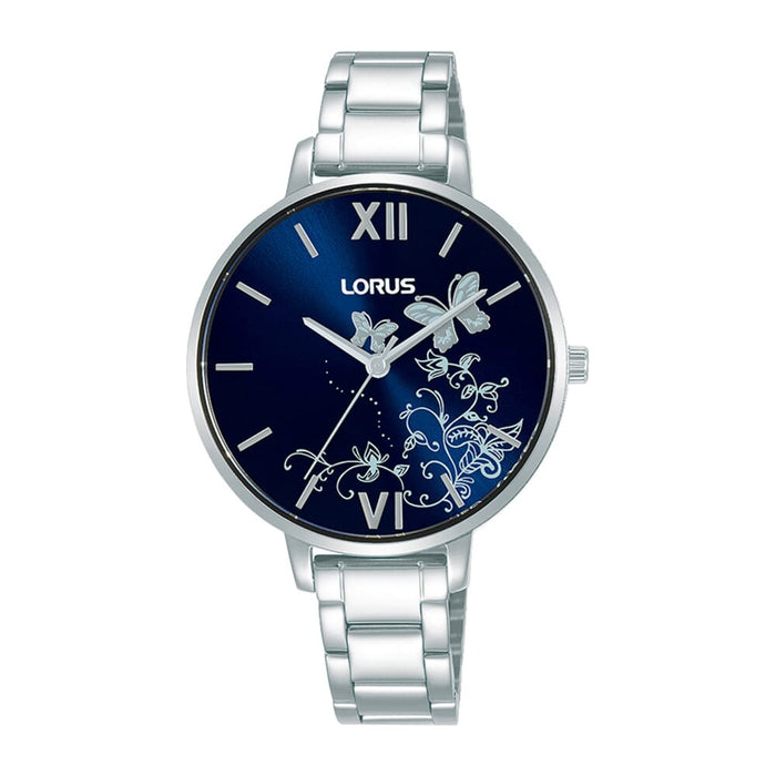 Lorus  Dark blue sunray dial stainless steel watch for women RG299SX9