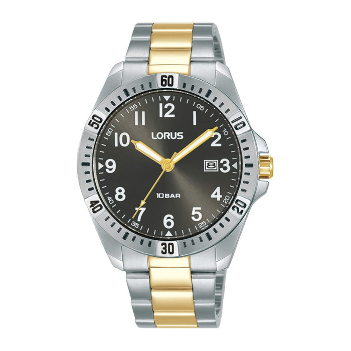 Lorus Dark grey sunray dial stainless steel watch for men RH921NX9