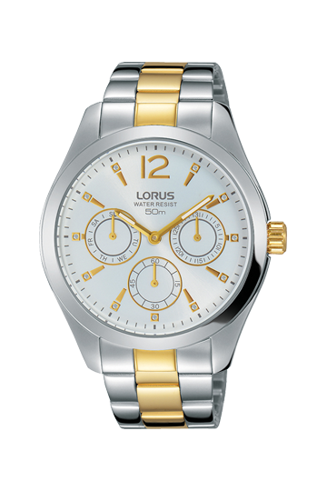 Lorus Dark White sunray dial stainless steel strap watch for women RP671CX10