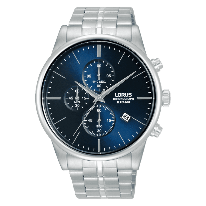 Lorus Dress Dark blue sunray dial Stainless steel Strap Watch for men's RM363JX9