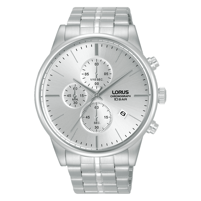Lorus Dress Silver sunray dial Stainless steel Strap Watch for men's RM365JX9
