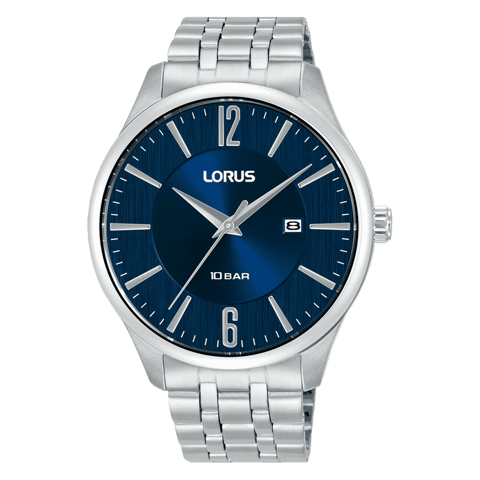 Lorus Dress Stainless steel Dark blue dial Watch for men's RH917RX9